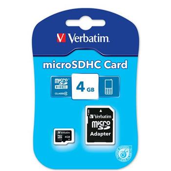 VERBATIM micro SDHC 4GB + adapt�r