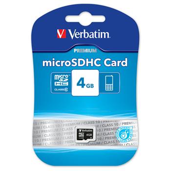 VERBATIM micro SDHC 4GB Class 10