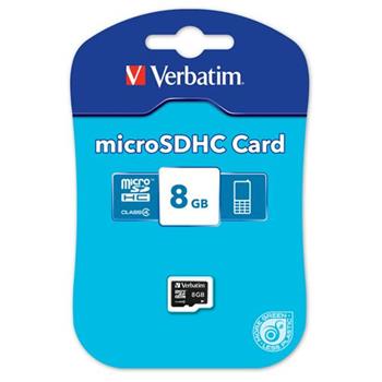VERBATIM micro SDHC 8GB Class 4 T-BLIST