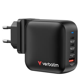 VERBATIM Mini GaN nabíječka 100W - 3x USB-C PD 100W / 1x USB-A QC 3.0