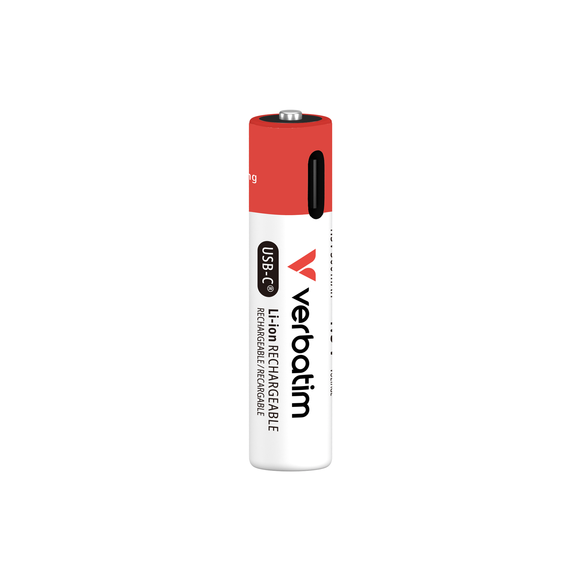 VERBATIM nabíjecí USB-C Li-Ion baterie Micro AAA, 1,5V, 500 mAh, 4ks