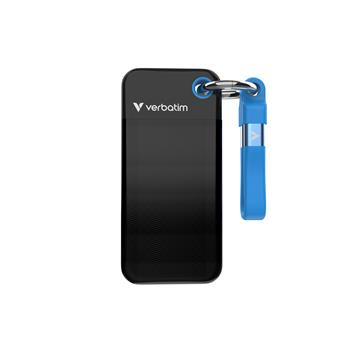 VERBATIM Pocket SSD 128GB černá/modrá