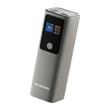 VERBATIM POWERBANK 27000mAh Charge 'n' Go 183W GREY, 2 x USB-C PD 3.1 & 1 x USB-A QC 3.0