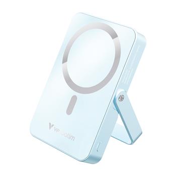 VERBATIM POWERBANKA 10000 mAh - Charge n Go Stand, magnetick stojnek, bezdrtov/MagSafe, USB-C, modr