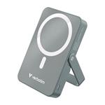VERBATIM POWERBANKA 10000 mAh - Charge n Go Stand, magnetick stojnek, bezdrtov/MagSafe, USB-C, ed