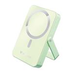 VERBATIM POWERBANKA 10000 mAh - Charge n Go Stand, magnetick stojnek, bezdrtov/MagSafe, USB-C, zelen