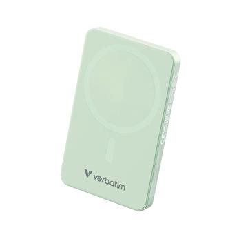 VERBATIM POWERBANKA 5000 mAh - Charge n Go Essentials, bezdrtov/MagSafe, USB-C , zelen