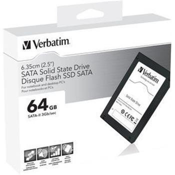 VERBATIM SSD Drive 2,5" 64GB SATA-II Internal - Black Edition