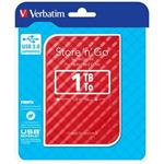 VERBATIM Store´n´ Go 2,5" GEN2 1TB USB 3.0 červený