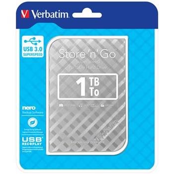 VERBATIM Storen Go 2,5" GEN2 1TB USB 3.0 stbrn