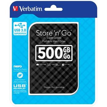 VERBATIM Storen Go 2,5" GEN2 500GB USB 3.0 ern