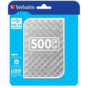 VERBATIM Storen Go 2,5" GEN2 500GB USB 3.0 stbrn