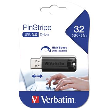 VERBATIM Store 'n' Go PinStripe 32GB USB 3.0 černá