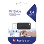 VERBATIM Store 'n' Go PinStripe 64GB USB 2.0 černá