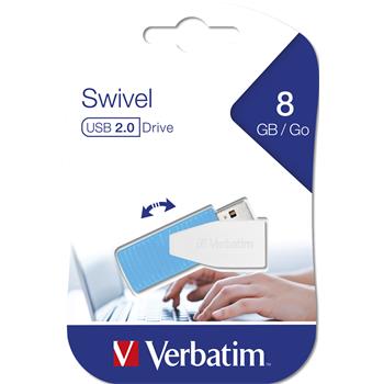 VERBATIM Store 'n' Go Swivel 8GB USB 2.0 karibsky modr
