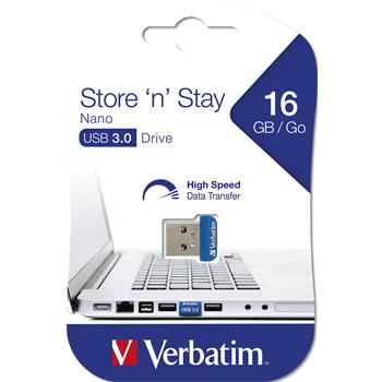 VERBATIM Store 'n' Stay NANO 16GB USB 3.0 modr