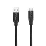 VERBATIM USB 3.1 TYPE-C TO USB-A STAINLESS STEEL CABLE 100CM BLACK