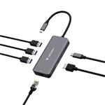 VERBATIM USB-C ESSENTIALS MULTIPORT HUB 6 PORT - 3x USB 3.2 GEN 1 / HDMI / USB-C PD / RJ-45