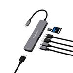 VERBATIM USB-C ESSENTIALS MULTIPORT HUB 7 PORT - 2x USB-A 3.2 GEN 1 / HDMI / USB-C PD /  USB-C 3.2 Gen 1 / SD / microSD