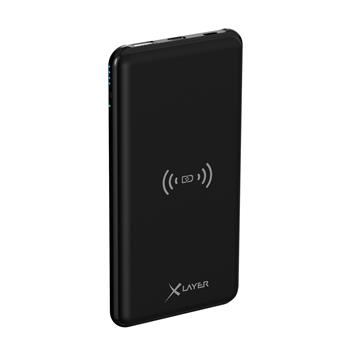 XLAYER Powerbank PLUS Qi Wireless Charging black 10000mAh