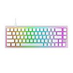 XTRFY K5 RGB, Compact Mechanical Keyboard 65%, Transparent white